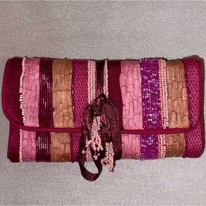 Anthropologie Beaded Pink & Blush Jewelry Holder New Without Tags